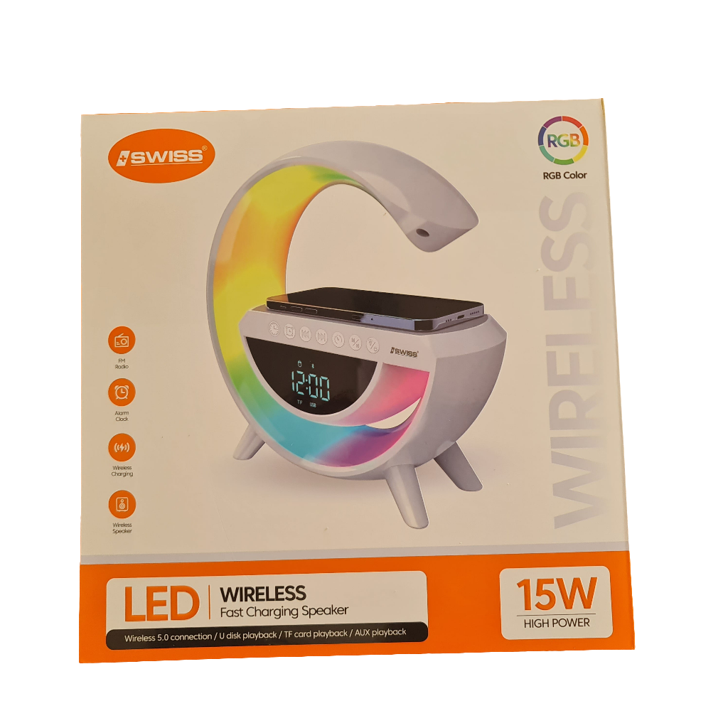 LED speaker wireless fast charger - N Gadget