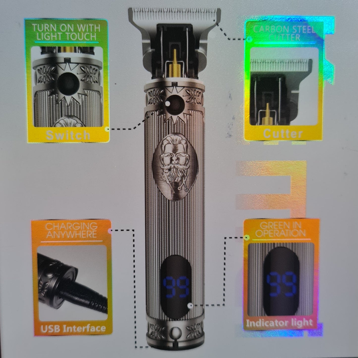 Kemel hair and Beard clipper. Model KM-700H - N Gadget