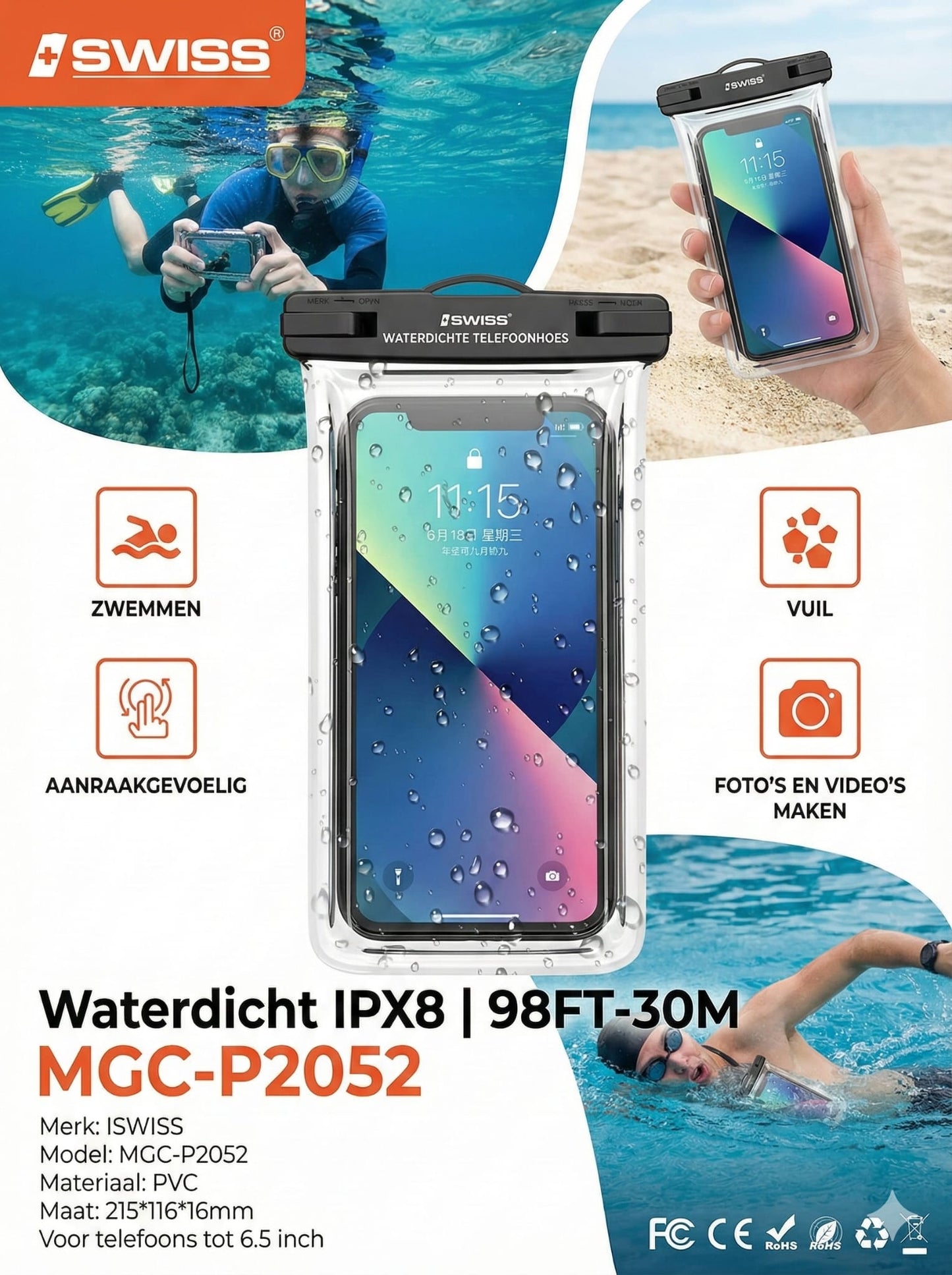 waterdichte telefoonhoes  waterproof phone case